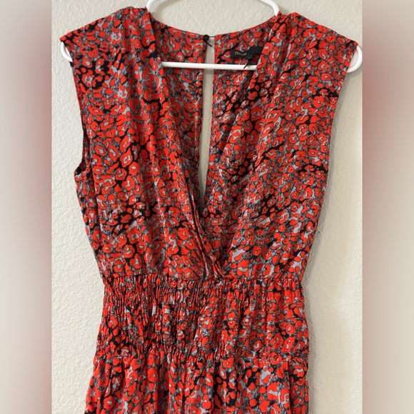 MAJE Pioma Smocked Leopard-Print Jumpsuit Women's
Size 36 - Picture 4 of 12